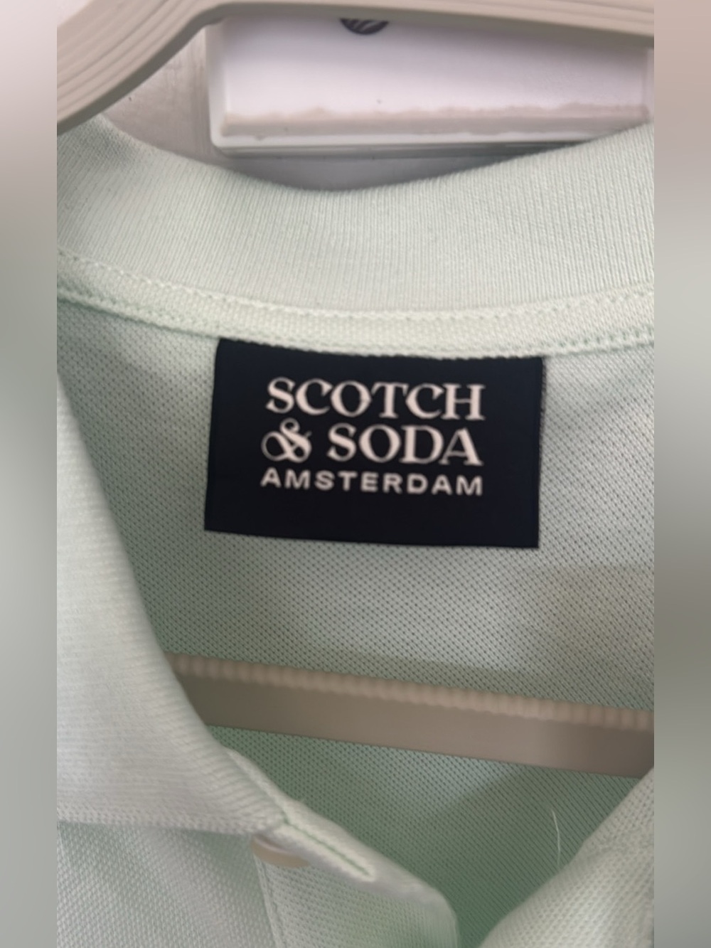 Scotch & Soda Pale Mint Green Polo Shirt NEW - Picture 4 of 7